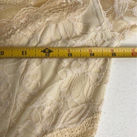 Free People Lacey Affair in Tea Dress Women Size Small Crochet Boho Mini Cream - Picture 12 of 16